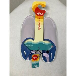 Speedo Adult‎ Womens Beach Bootie Water Shoes Size S 5/6 Lilac Blue Slip On